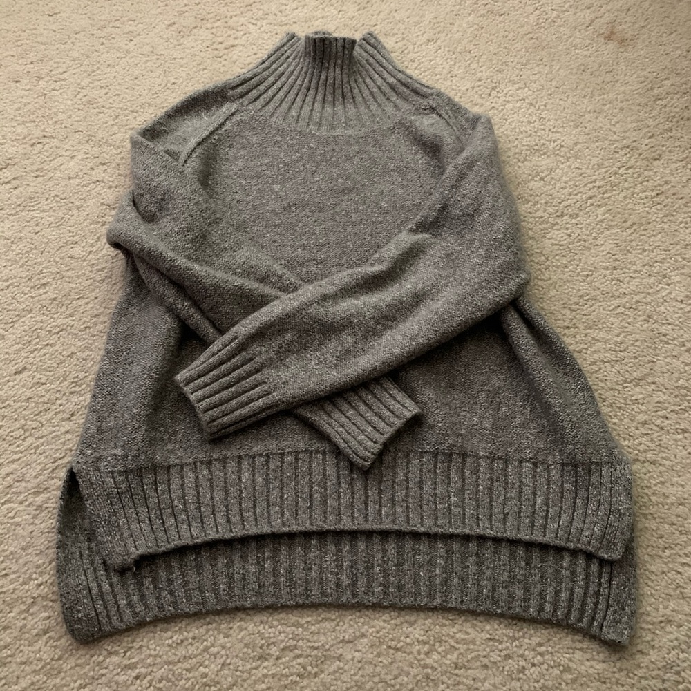 Gray Turtleneck Sweater